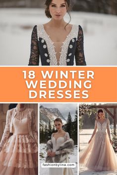 Capture the magic of winter with these 18 romantic wedding dresses. Each gown blends warmth and style, perfect for your enchanting winter wedding day. Romantic Winter Wedding