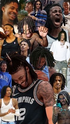 the collage shows many different people with dreadlocks on their heads and hands