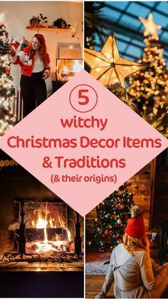 Witchy Christmas Tree Decorations, Solstice Tree Decorating Ideas, Witch Christmas Aesthetic, Witchy Christmas Tree Ornaments, Solstice Party Winter, Outdoor Yule Decorations, Winter Solstice Tree, Decorating For Yule, Winter Solstice Party Decorations