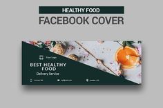 a facebook cover with an image of food on it