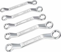 four wrenches are shown on a white background