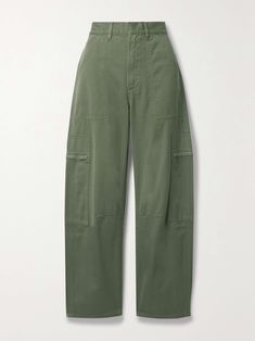 CITIZENS OF HUMANITY + NET SUSTAIN Marcelle organic cotton cargo pants Net Sustain, Oversized Pockets, Cotton Cargo Pants, Green Cargo Pants, Water Consumption, Women Cargos, Fashion People, Sports Suit, Double Breasted Coat