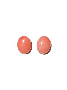 Oval Pink Coral Gemstone Post Earrings with Sterling Silver Materials:  pink coral gemstone cabochons, sterling silver post earrings Stone Size:  8x10mm domed oval Not sure what size you need?  The pink eraser on the end of a pencil is 7mm.  Pop one off and hold it to your ear.  8mm would be just slightly bigger, 6mm just slightly smaller and so on Shipped in a box ready for gifting to someone special or to keep for yourself. Pink Eraser, Earrings Stone, Coral Gemstone, Coral Earrings, Gemstone Cabochons, Pink Coral, Salmon Pink, Stone Earrings, Cute Pink