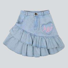 Take a nostalgic dive into the Y2K era fashion and look ultra stylish with our 2023 Spring-Summer Collection's Heart Embroidery Fills Denim Skirt! This y2k-inspired. mid-waist mini skirt features a zipper and button closure. perfect for a modern but timeless look.Why You'll Fall In Love Y2K Inspired: This skirt is a vibrant tribute to the millennium's legendary fashion sense! Heart Embroidery Fills: A stunning combination of heart embroidery and beautiful sanded finish add a unique texture and t White Jeans For Men, Denim Skirts Online, Era Fashion, Y2k Era, Heart Embroidery, Yokai Watch, Jeans Skirt, Cute Preppy Outfits, Street Style Trends