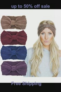 Winter Knit Headband, Crochet Turban, Bandeau Au Crochet, Cable Knit Headband, Crochet Bow, Soft Crochet, Crochet Bows, Twist Hair, Knitted Headband