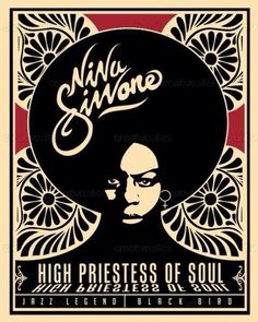 a poster with an image of a woman's face and the words, high priestes of soul