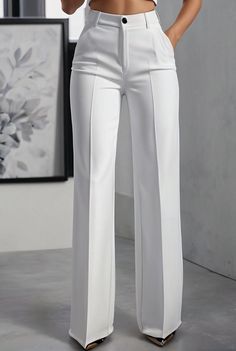 one shoulder crop top mopping pants two piece suit 131231 Tailored Tops For Women, Dress Pants Outfits Casual, Two Piece Outfits Pants, Elegant Crop Top, One Shoulder Crop Top, Stylish Work Attire, Business Casual Outfits For Work, Jumpsuit Elegant, Fashion Illustration Dresses