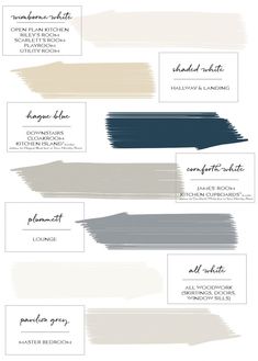 the different shades of paint that you can use to decorate your home or office with