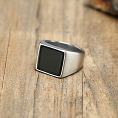 Daiiibabyyy Simple Black Man Geometric Stainless Steel Ring Punk Rock Smooth Chunky Finger Ring Fashion Mens Hip hop Punk Jewelry Mens Pinky Ring, Punk Jewelry, Ring For Men, Pinky Ring, Ring Finger, Stainless Steel Rings, Types Of Rings, Steel Ring, Beauty Gift