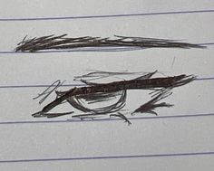 two drawings of eye glasses on lined paper