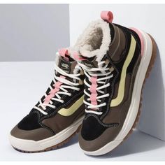 This Colorful Van's Ultrarange Exo Hi Mte Sneaker Boot Is Perfect For Anyone Who Loves To Walk, Go To School, Hunt, Ski, Drive, Or Hike During The Fall, Winter, Or Spring Seasons. It Is A Size 3 Uk Shoe, Size 5.5 Us Women Shoe, And Size 35 Eu Shoe. The Boots Come Without The Box And Are Brand New. The Design Of These Boots Is Perfect For Anyone Who Wants To Add Some Style To Their Wardrobe. The Boots Are Customized To Fit The Needs Of Every Woman Who Wants To Wear Them. The Theme Is Colorful, An Vans Platform Sneakers, Hi Top Vans, Tan Vans, Vans Sk8 High, Low Top Vans, Floral Vans, Vans Ultrarange, Tenis Vans, Grey Vans