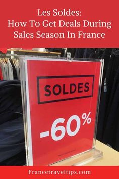 a sales sign with the words how to get dead during sales season in france