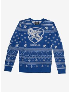 Ravenclaw Christmas, Ravenclaw Crest, Green Lantern Logo, Harry Potter Sweater, Ravenclaw House, Harry Potter Ravenclaw, White Long Sleeve Tee, Tie Dye Sweater, Fantasy Closet