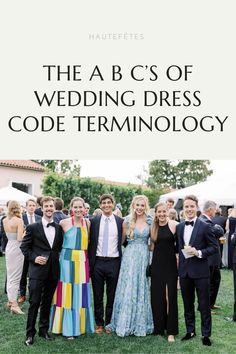 the abc's of wedding dress code terminology