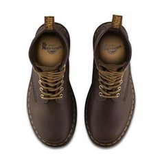 Dr. Martens Men's 1460 Aztec Brown Crazy Horse Leather - 7718593 - Tip Top Shoes Rugged Leather Martin Boots For Streetwear, Classic Brown Work Boots For Streetwear, Rugged Plain Toe Work Boots For Streetwear, Rugged Work Boots With Plain Toe For Streetwear, Rugged Work Boots For Streetwear, Vintage Leather Work Boots For Streetwear, Rugged Combat Boots For Streetwear, Vintage Leather Combat Boots For Streetwear, Danner Mountain Light Boot