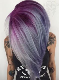 These colors complement your complexion and make your eyes pop -- all while showing off your phenomenal personality Hair Color Unique Peekaboo, Hair Color Shorthair, Pastel Purple Hair, Mom Hair, Color Melt, Video Makeup, Colourful Hair, Vibrant Hair, Purple Highlights