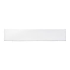 an image of a white wall shelf on a white background that is isolated from the camera