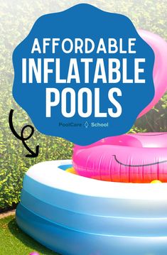 inflatable pool with text overlay that reads, affordable inflatable pools