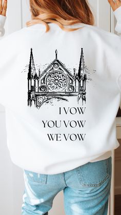 If you or someone special to you is a huge fan of the LORDS series by Shantel Tessier (The Ritual, The Sinner, The Sacrifice and Sabotage) then this is the perfect sweater, T-shirt or hoodie! The front of the clothes contains the words LORDS and on the back is a gorgeous part of a church and the famous quote I VOW. YOU VOW. WE VOW. #theritual #ryatarcher #shanteltessier #booktok #darkromance The Ritual Shantel Tessier, Ryat Archer, Lords Series, Shantel Tessier, Romance Booktok, Sticker Sleeve, The Sinner, Book Merch, The Sacrifice