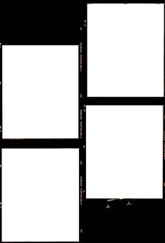 four square frames are shown with white paper in the bottom left corner and on top right