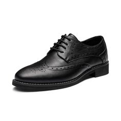 PRICES MAY VARY. Soft Vamp: Built with a premium synthetic leather upper for a touch of tenderness. A smooth vamp is easy to upkeep with a damp cloth Ultra Comfort: Finished with a microfiber cloth lining for a smooth touch. Enjoy optimum comfort in these men's dress shoes Good Cushioning: A 5mm padded soft latex insole delivers cushioning and shock absorption in each step Greater Stability: These shoes feature a TPR and rubber outsole for better stability on daily walks. Stride with confidence Men's Dress Shoes, Daily Walks, Work Routine, Casual Dress Shoes, Brogue Shoes, Business Formal, Dress Shoes Womens, Microfiber Cloth, Synthetic Leather