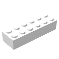 an image of a lego block that is made out of white plastic bricks and has several holes in it