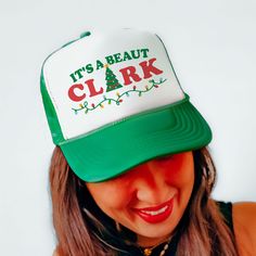 *100% Polyester Front  *100% Polyester Mesh Back  *The Traditional Look 5-panel cap  *Seamless Foam Front Panel with Lining  *Matching Color Braid Cap Cute, Trucker Humor, Women Trucker, Holiday Hats, Christmas Movie, Cute Christmas, Christmas Movies