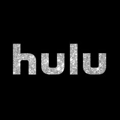 the word hulu is made up of silver glitter