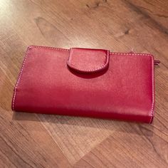 Tons Of Space For Cards And Id In This Pretty Red Leather Wallet. Nwt. Red Bifold Wallet For Formal Use, Red Bifold Wallet For Formal Occasions, Classic Red Travel Wallet, Elegant Red Wallets With Card Slots, Red Leather Evening Wallet, Red Bifold Evening Bag, Elegant Red Travel Wallet, Elegant Red Wallet For Everyday Use, Red Evening Wallet