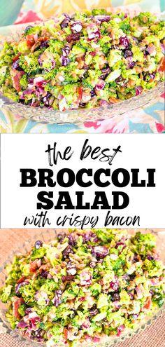 the best broccoli salad with crispy bacon is an easy and healthy side dish