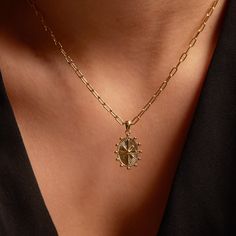 18k Gold-Plated Brass Lobster clasp closure Length: 16" Pendant: 0.75" Extender: 2" Beaded Pendant Necklace, Beaded Pendant, Lobster Clasp, Piercings, Diamond Necklace, 18k Gold, Gold Necklace, Plating, Pendant Necklace