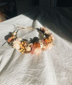 Floral Wearables, Terracotta Blush, Fall Flower Crown, Dried Flower Crown, Diy Flower Crown, Desert Flowers, Blush Flowers, Boho Wall Hanging, Floral Inspiration