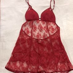 Nwot Victoria’s Secret Very Sexy Backless Lace Chemise. Lightly Padded (No Underwire) With Adjustable Straps. Size Small Victoria's Secret Camisole For Party, Red Camisole For Party, Date Night Camisole With Built-in Bra, Red Lace Babydoll, Victoria Secret Slip Dress, 90s Slip Dress, Sheer Slip Dress, Lace Chemise, Floral Lace Tops