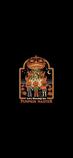 the logo for pumpkin master, which is featured in an old school computer screen shot