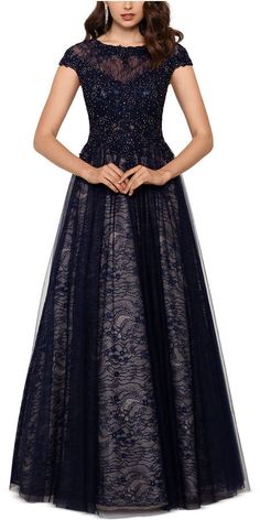 Xscape Evenings Embroidered Lace Ballgown Tulle Ballgown, Womens Active Wear Outfits, Ball Skirt, Classic Romance, Floral Gown, Review Dresses, Mom Dress, Formal Style, Active Wear Outfits