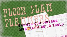 an advertisement for floor plan planners in pink and green with text overlaying the image