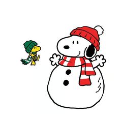 a drawing of a snowman and a dog