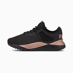 Pacer Future Lux Women's Sneakers, Puma Black-Rose Gold, extralarge Tennis Shoes Women, Puma Tennis, Puma Tennis Shoes, Running With Stroller, Yoga Shoes, Sneaker Lovers, Sneakers Puma, Puma Women, Puma Mens