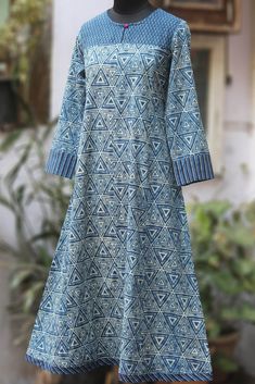 A Line Kurti Designs, Long Kurtas, Long Blouse Designs, A Line Kurti, Long Gown Design