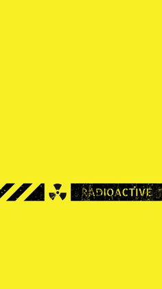 a black and yellow sign that says radioactive