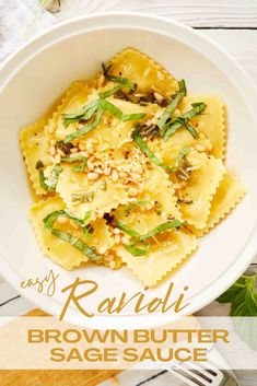 a white bowl filled with pasta and sauce