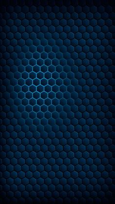 an abstract blue background with hexagonal shapes and lines in the shape of honeycombs