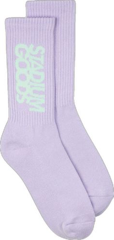 Comfortable Purple Cotton Socks, Trendy Purple Cotton Socks, Lavender Blossom, Stadium Goods, Cool Logo, Crew Socks, Blossom, Lavender, Socks