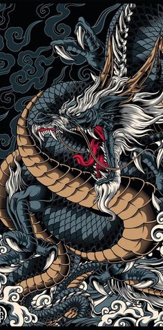 Dragon Wallpaper Iphone, Tattoo Japanese, Japanese Wallpaper Iphone, Japanese Pop Art, Samurai Wallpaper, Graffiti Wallpaper Iphone, Samurai Artwork, Japanese Art Prints