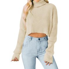 50% Viscose, 28% Nylon, 22% Polyester Imported Pull On Closure Machine Wash Us Size: Small=Us 4-6, Medium=Us 8-10, Large=Us 12-14, X-Large=Us 16-18. Please Refer To Our Size Detail In The Product Image Before Ordering. Chic Knitted Cropped Sweater For Women! It Is Made Of Very Soft, Lightweight And Stretchy Fabric, Brings You A Comfy Wearing Experience! The Warm Ribbed Knit Pullover Fits Any Body Type And Greatly Shows Off Your Charming Curves. It's Time To Update Your Fall And Winter Choices Wi Fall Acrylic Sweater In Solid Color, Acrylic Sweater For Fall, Ribbed Acrylic Tops, Fall Cropped Long Sleeve Sweater In Solid Color, Winter Cropped Long Sleeve Sweater In Solid Color, Long Sleeve Solid Color Cropped Sweater For Winter, Winter Long Sleeve Solid Color Cropped Sweater, Winter Cropped Sweater In Solid Color, Winter Cropped Sweater Solid Color