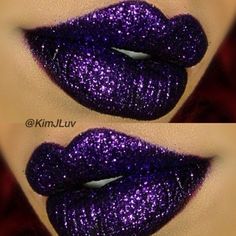 .@Kim Jones | VAMP SHIT Lipliner: Nightmoth Lipstick: @Coloured Raine Boudoir Glitter:... Lip Scrubs, Makeup Tricks, Perfect Lips, Lip Designs