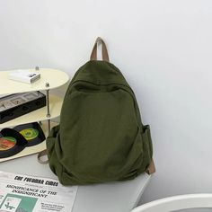 UAKISS - 2024 Women's Backpack Fashion Academy Style Canvas Schoolbag Simple Large Capacity Retro Korean Edition High Quality Backpack