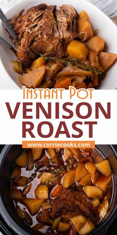 instant pot venison roast with potatoes and carrots