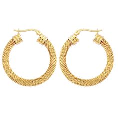 A perfect size of 38mm, these Full Mesh Chain Link Hoop Earrings are both elegant and timeless. The full wrap-around mesh chain links are lightweight and comfortable to wear. Crafted from 100% stainless steel making them 100% hypoallergenic. Size: 1.2" Length x 0.2" Width x 1" Height Product Care : Remove before swimming or bathing and try to avoid contact with body lotions, oils, and liquids. Material : 100% Stainless Steel. 100% Hypoallergenic Body Lotions, Bootie Sandals, Sneaker Slippers, Straw Bags, Chain Links, Earrings In Gold, Baby Boy Shoes, Small Accessories