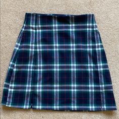 Tight Or Loose Fit Brandy Melville Plaid Skirt. Brand New, Perfect Condition. Fitted Plaid Skort For School, Fitted Skort For School, School Fitted Plaid Mini Skirt, Fitted Mini Skirt For School, Fitted Plaid Mini Skort, Fitted Lined Mini Skirt For School, Fitted Plaid Mini Skirt, Fitted Plaid Skirt For School, Fitted Plaid Short Skirt